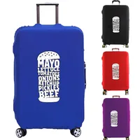 Luggage Cover Hamburger Pattern Suitcase Cover Protector Thicker Elastic Dust Covering18-32 Inch Trolley Case Travel Accessories 1