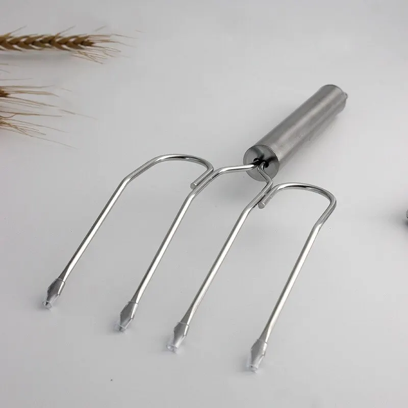 1pc Stainless Steel Fork Barbecue Fork Barbecue Skewer Chicken Wing Fork Barbecue Fork BBQ Outdoor Camping Barbecue Tool_voghion.com