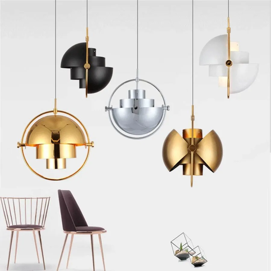 

Nordic Deformable Balls LED Pendant Light Creative Art Restaurants Bar Cafe LED Pendant Lamp Bedrooms bedside Iron Chandelier