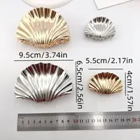 Metal Irregular Texture Shell Shape Hair Claw Clips for Women Girls Hairclip Ponytail Hair Pins Fashion Hair Accessories 3