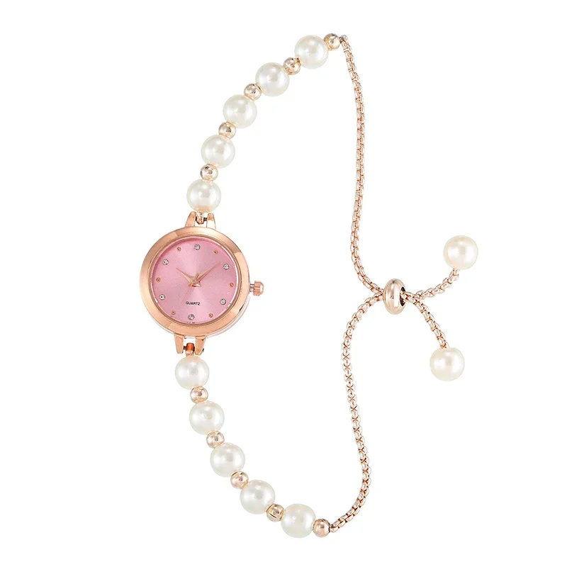 Original Luxury Watch for Women Fashion Design Pearl Bracelet Strap Watches Ladies Elegant Wristwatches 5