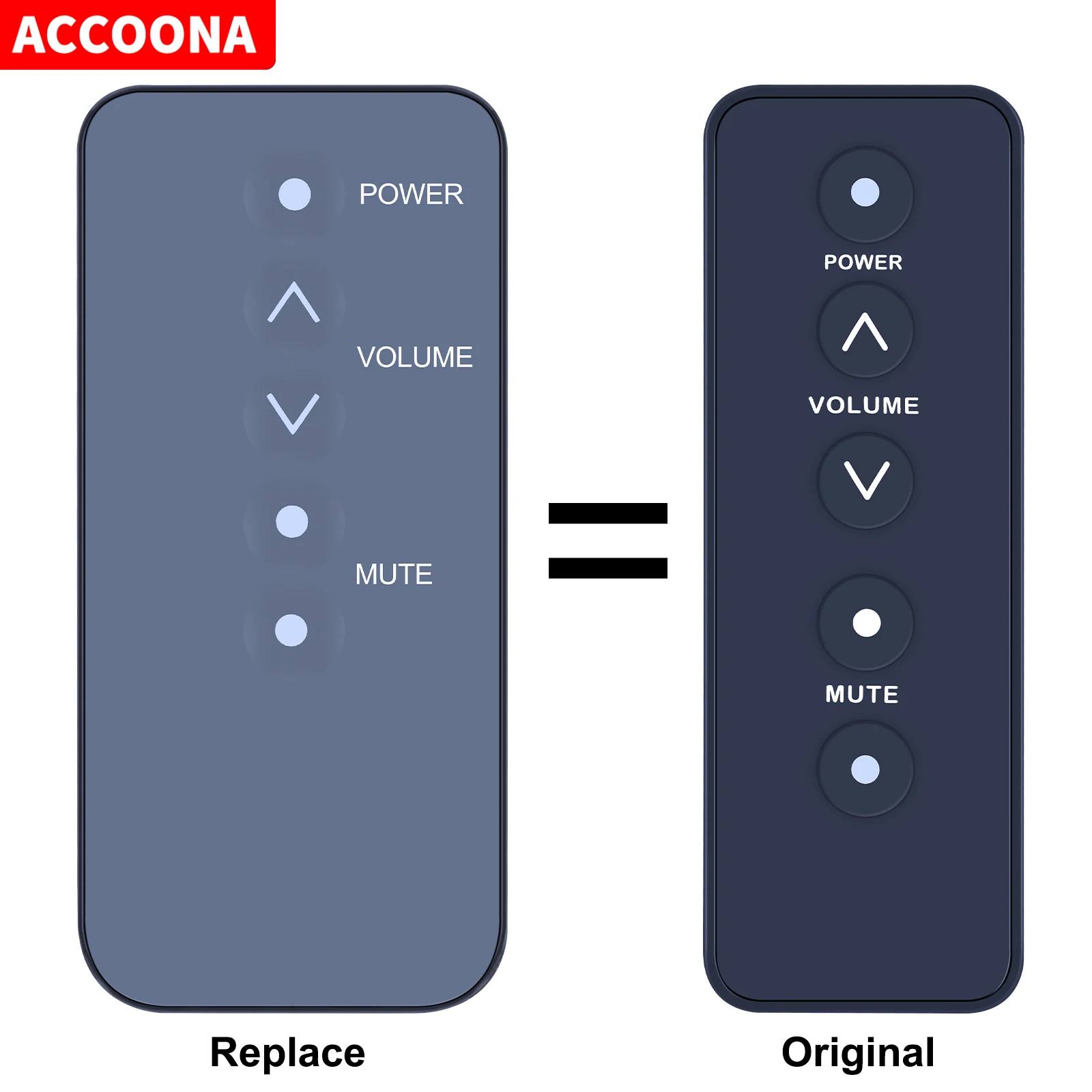 Remote control for ZVOX ACCUVOICE AV100  AV102 AV110 TV speaker