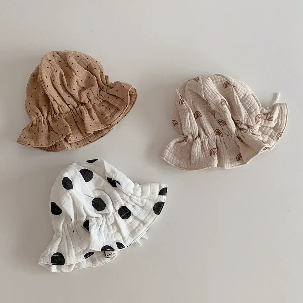 Korea Style Baby Hat Summer Newborn Baby Bucket Hat Kids Sun Hats Kids Cap Children Panama Cap Outdoor Travel Beach 1PC baby hat kids bucket hat kids sun hat