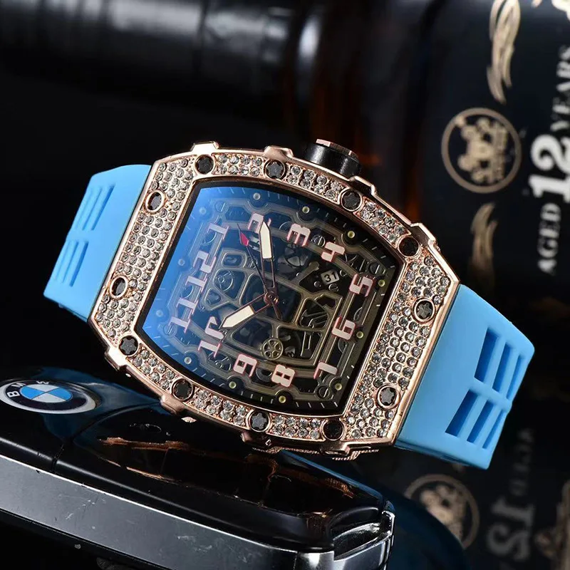 

Hot Sales Arab Mens Watches Date Sport Quartz Analog Wrist Watch Rose Gold Rubber Silicone Top Brand Luxury Fashion Men Watch