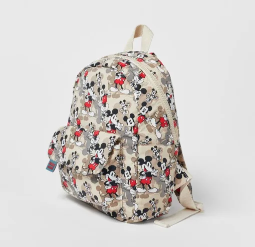 30X22X8 cm Disney cartoon khaki Mickey Mouse New Kids Backpack Mini Schoolbag Girls and Boys Cute Shoulder Bag 2