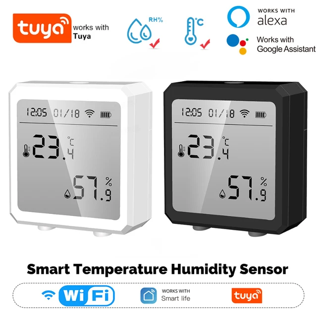 Tuya Zigbee3.0 Temperature and Humidity Sensor with Backlight, Thermometer, Hygrometer, Monitoring for Alexa, Google Home, WiFi 1