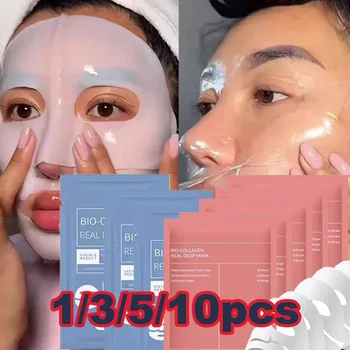 1/3/5/10PCS Bio Collagen Face Mask Anti Wrinkle Fade Face Fine Line Lift Firm Skin Anti-Aging Brighten SkinCare Korean Cosmetics 1