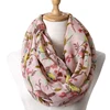 Winter Light weight Animal Infinity Scarf Women Luxury Brand Abstract Birds On Tree Viscose Echarpe Shawl Loop Ring Scarves 3