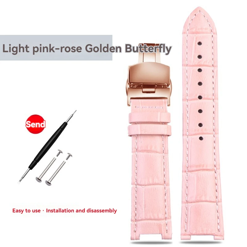 Elegant Green Brown Calfskin Cowhide Watch Strap
