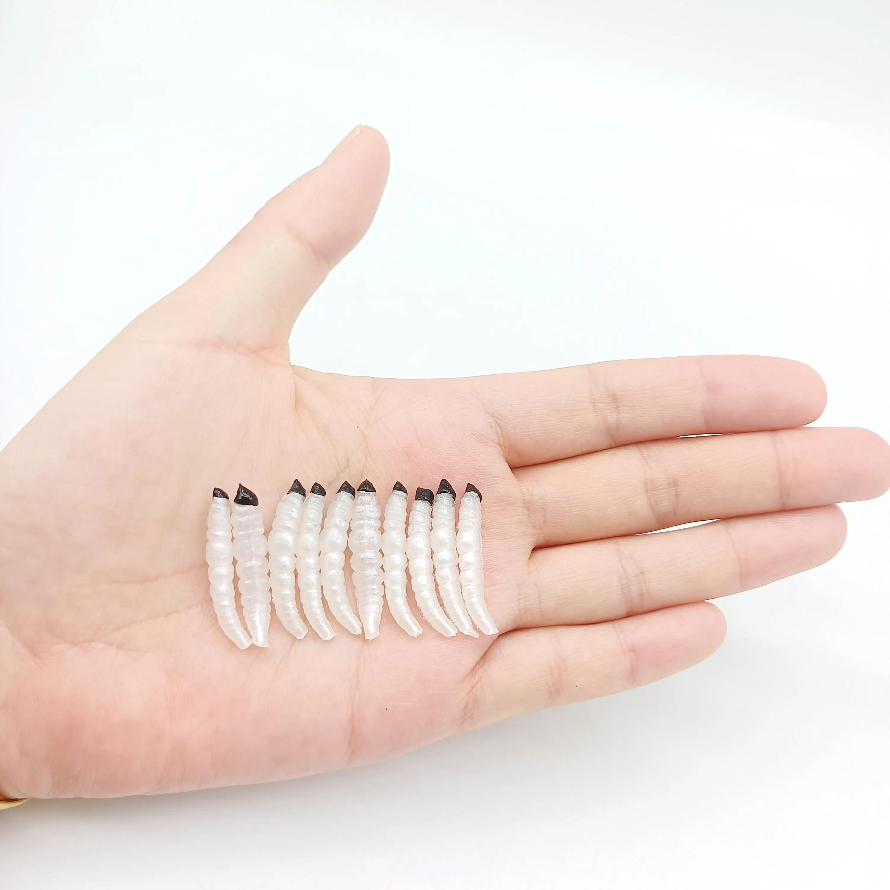 Vers souples DUODUOYU 20 pièces 30mm - Leurres silicone 0.45g pour pêche des carnassiers et jigging