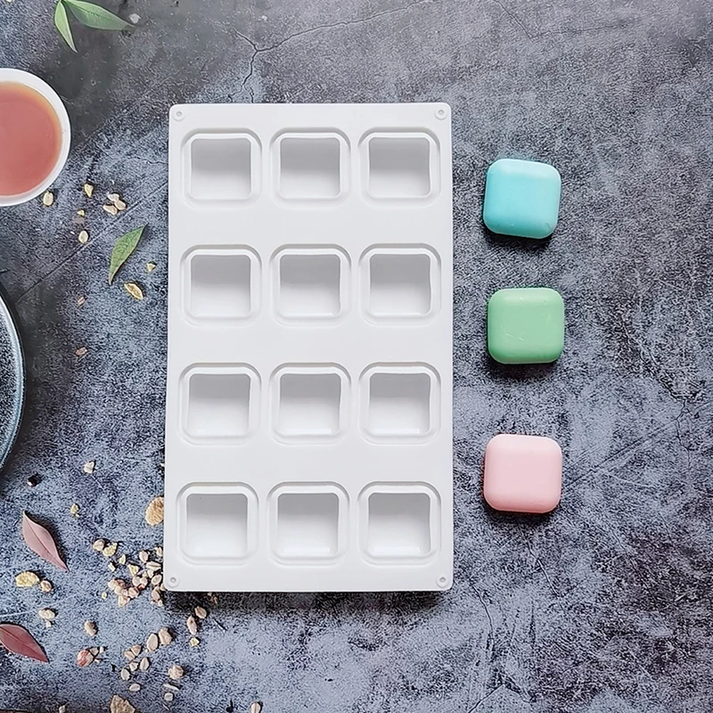 Neue quadratische Mousse-Kuchenform 2024, dicke Bomben, Schokolade, Süßigkeiten, Karamell, Silikonform, Dessert, Stein, Gebäck, Backwerkzeug, Eiswürfelform – Detail 8