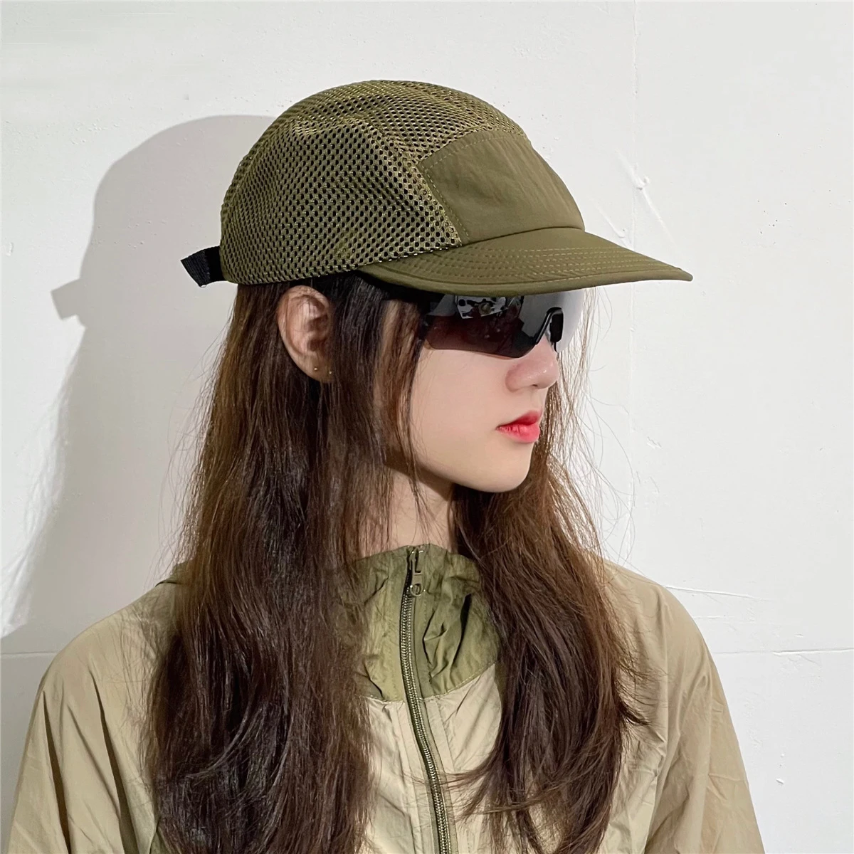 Japanese style quick drying mesh 5 panel snapback baseball cap for men women outdoor camping