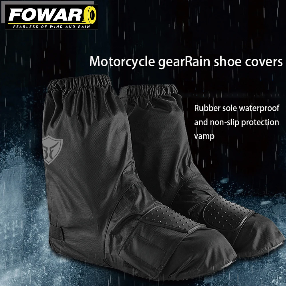 Motorcycle Rain Boots Waterproof Shoe Cover Cycling Portable Folding Type