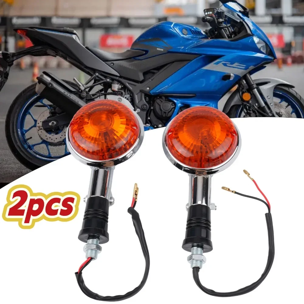 NTHREEAUTO 4PCS Smoked Turn Signals Lens Cover Front Rear Lenses Compatible With Yamaha V-Star V-Max Virago 250 650 750 Road Royal Star