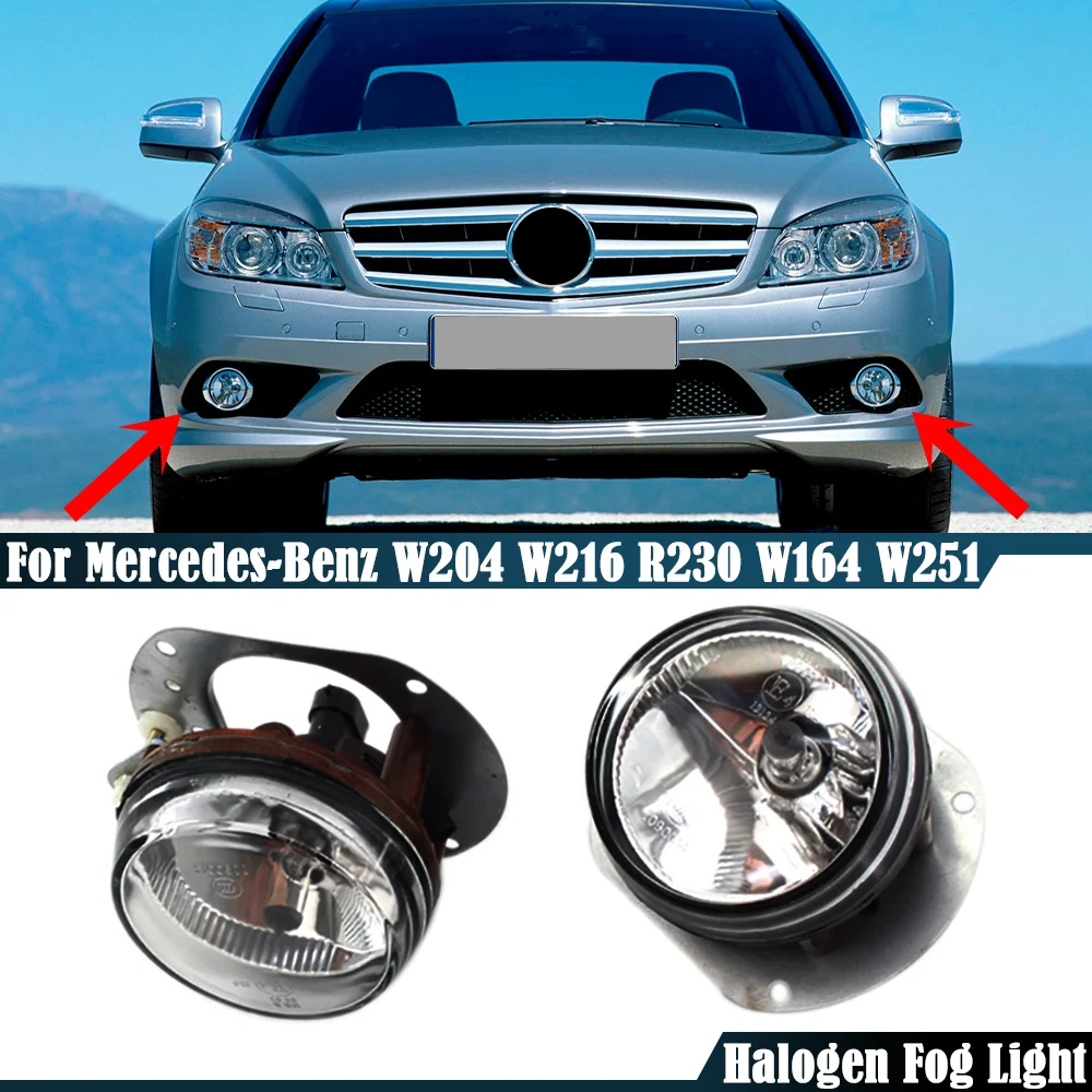 For Mercedes Benz W204 W216 R230 W164 W251 Halogen Fog Lamp With Bulb