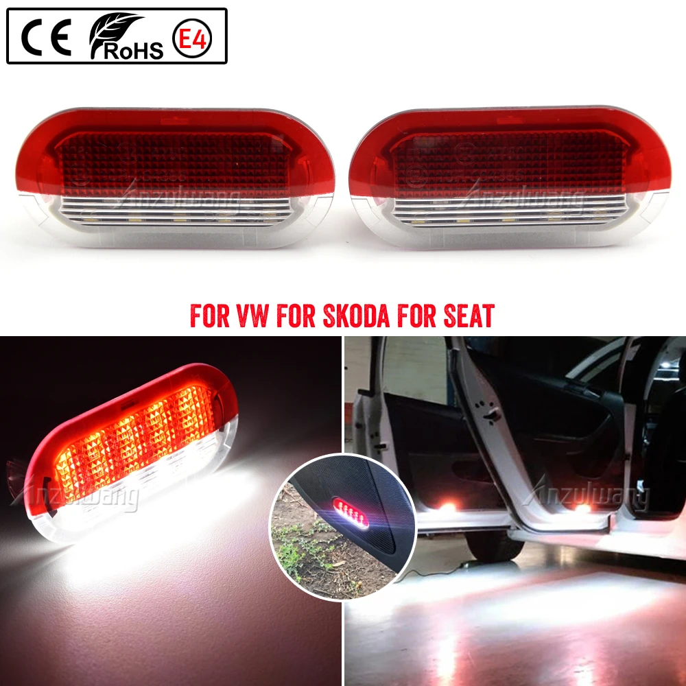 

LED Courtesy Lamp Door Light For VW Golf MK3 MK4 Beetle Cabrio Jetta Bora Polo Sharan Touran For Skoda Octavia For Seat Leon