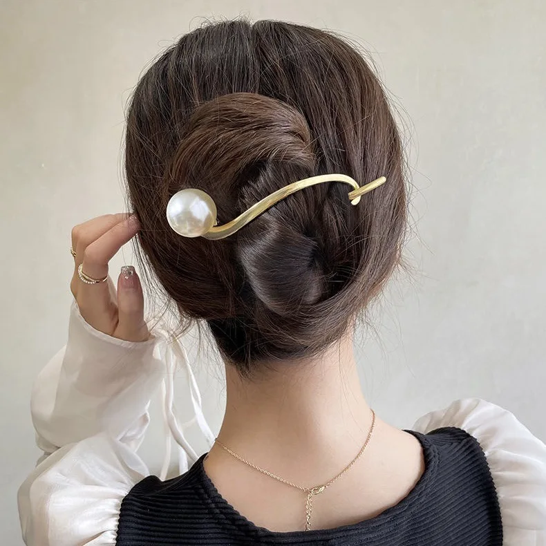 Koreanische Metall Schmetterling Perle Haar Clips Haarnadeln Mode Süße Pferdeschwanz Clip Barrettes Grips Headwear Frauen Haar Zubehör