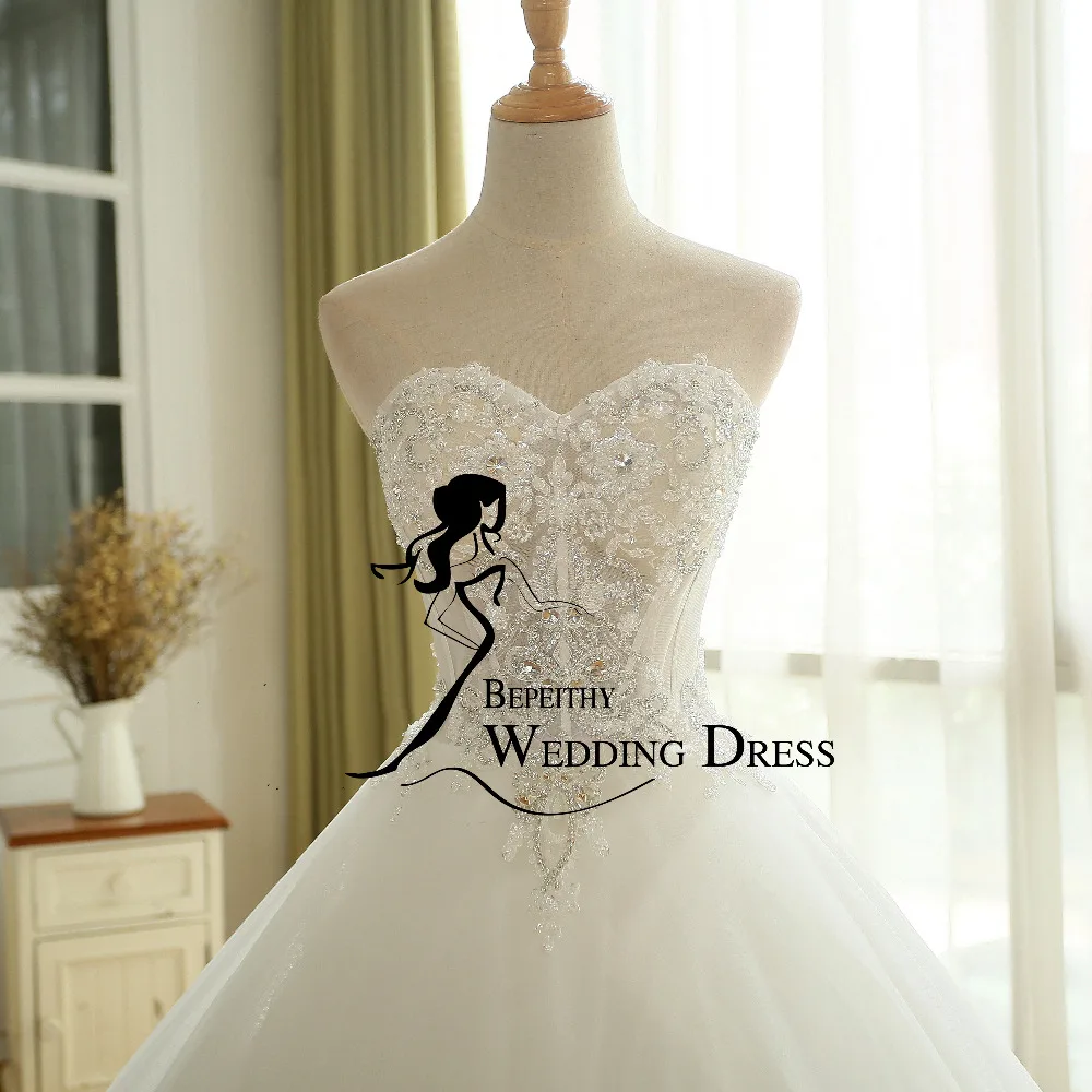 Sexy Sheer Lace Crystal Ball Gown Wedding Dress Casamento Sweetheart Vintage Princess Bridal Dresses wedding dresses