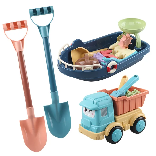 Children's Beach Toys Summer Sand Digging Tools Play Bucket ATV Hourglass Set Boys and Girls Outdoor Toys Gifts 5