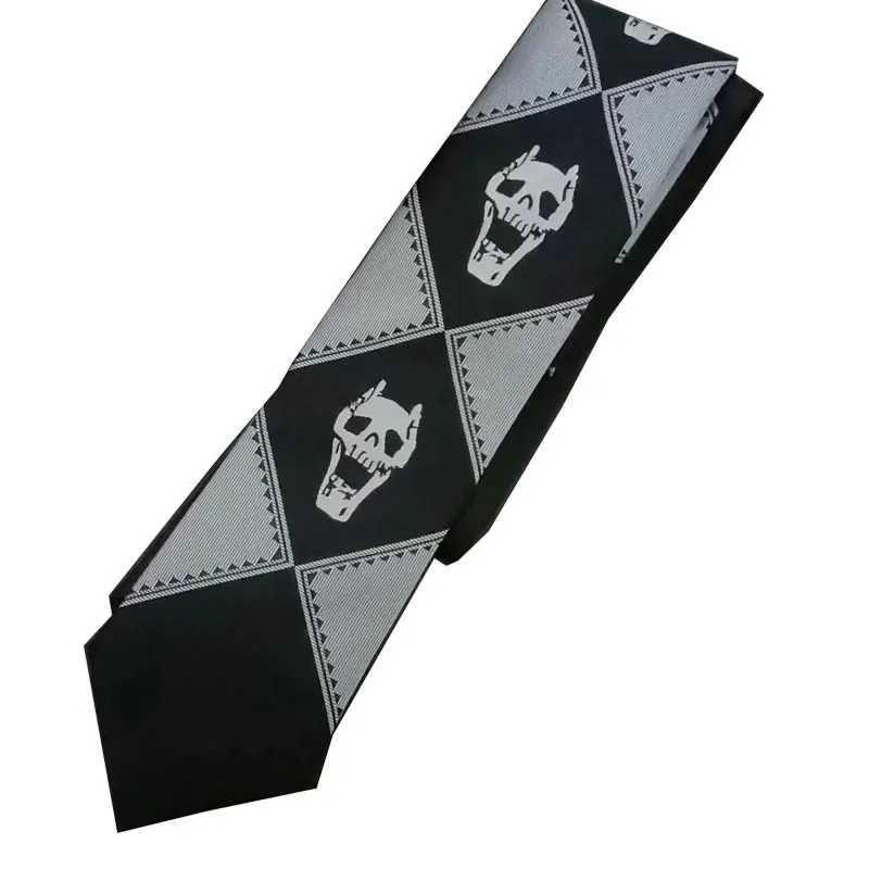 JoJo's Bizarre Adventure Kira Yoshikage Tie Cosplay Anime KILLER QUEEN Skull Neck Heavens Door Cosplay Prop