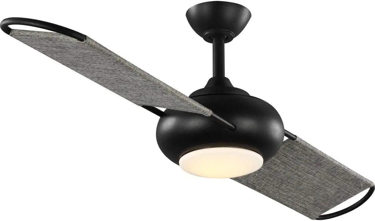 

54" Collection Indoor/Outdoor Ceiling Fan with Two Canvas Wrapped Blade