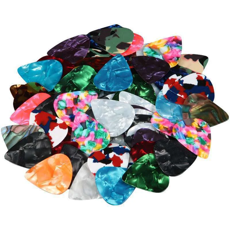 10PCS Guitar Picks Plectrum Mediator Celluloid Electric Smooth Guitar Picks Bass Acoustic Electric Accessories guitar picks