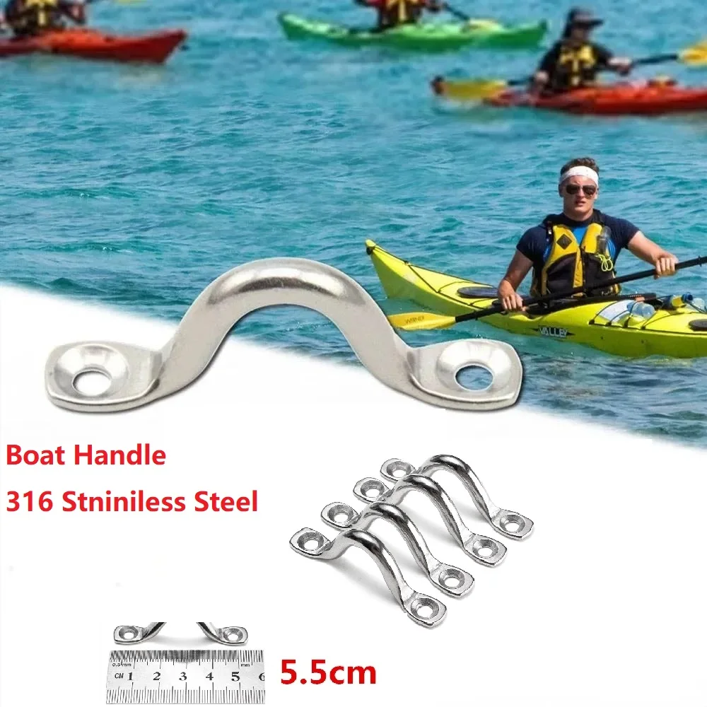 Boat Yacht Ship Marine Plate Staple Ring Hook Handle Doorknob 316 Stainless Steel Wire Eye Straps Saddle Clip 5PCS/10PCS blue world map anime lanyard badge holder id card lanyards mobile phone rope key lanyard neck straps keychain key ring