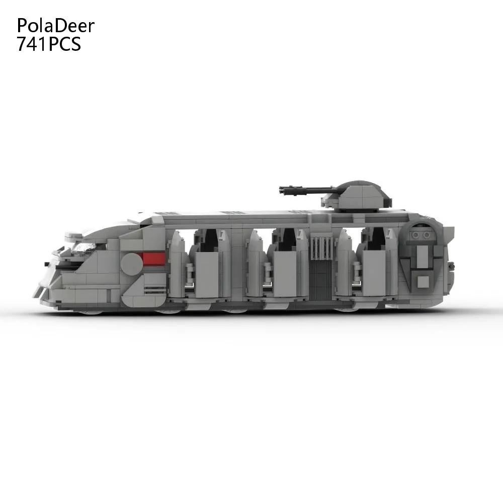 MOC 741-teiliges Imperial Troop Transport Fahrzeug, Charakterproportions-Bausteine, Montagemodell, Spielzeugbausteine, Kindergeschenk 37597