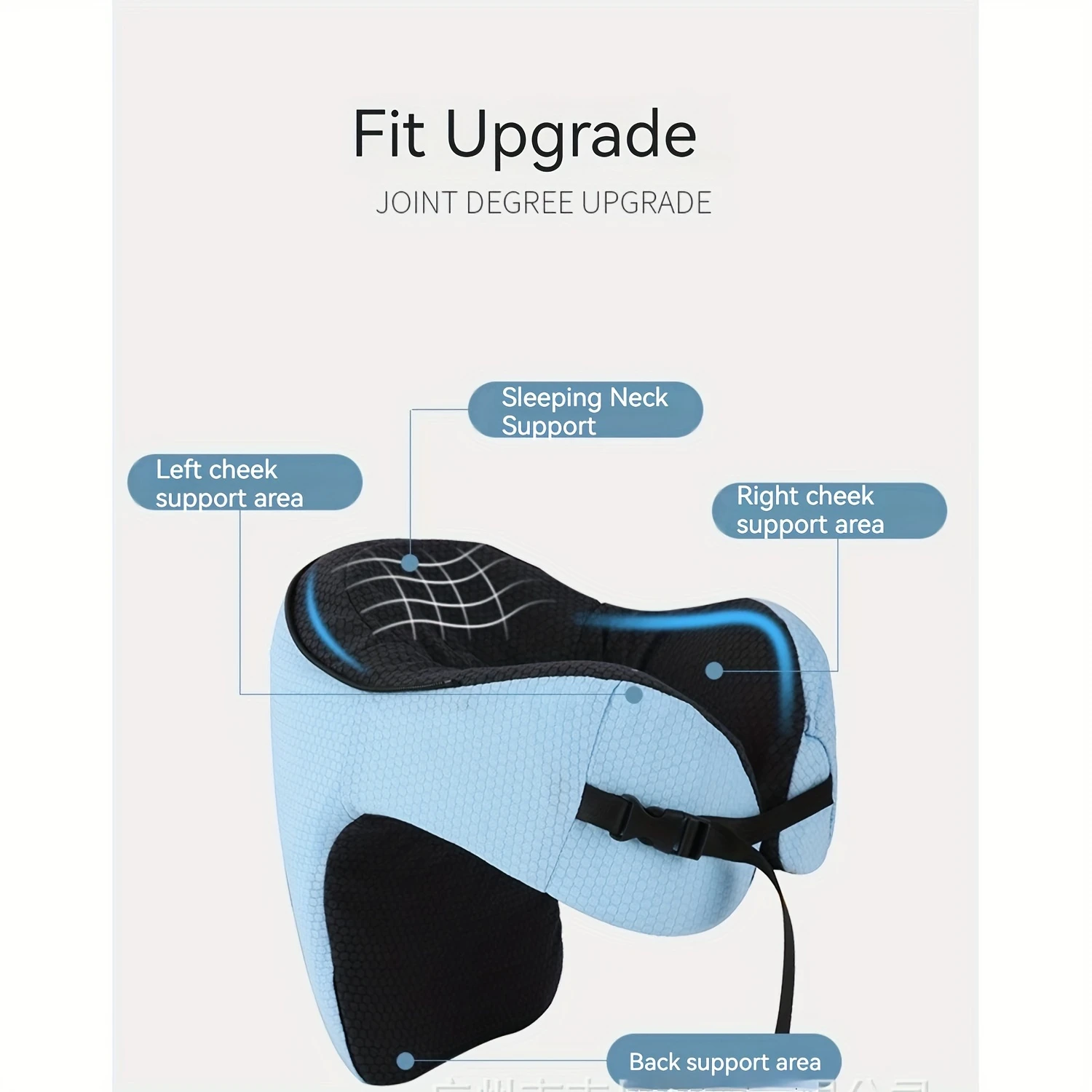 1pc Hooded U-Shape Memory Foam Travel Neck Pillow-Adjustable Support, Drawstring Carry Bag-Ideal for Flights, Road Trips, Of