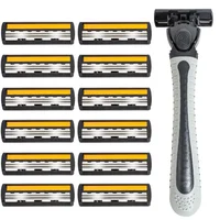 Shaver Brand New Design Men Razor Shaving Three Layer Shaver Reusable Razor Imported Blade Multi Tool Head Change 2