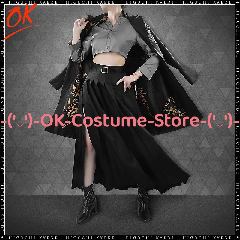 NIJISANJI Virtual Higuchi Kaede Cosplay Costume Coat Shirt and Skirt ...