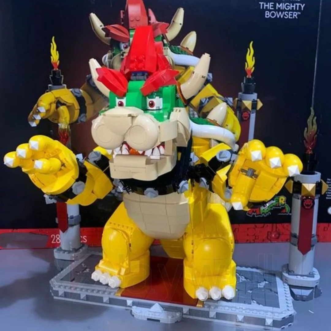 고급 빌딩 블록 디즈니 장난감 어린이를 위한 크리스마스 선물 재고 있음 마이티 바우저 슈퍼 마리오 71411 2807개