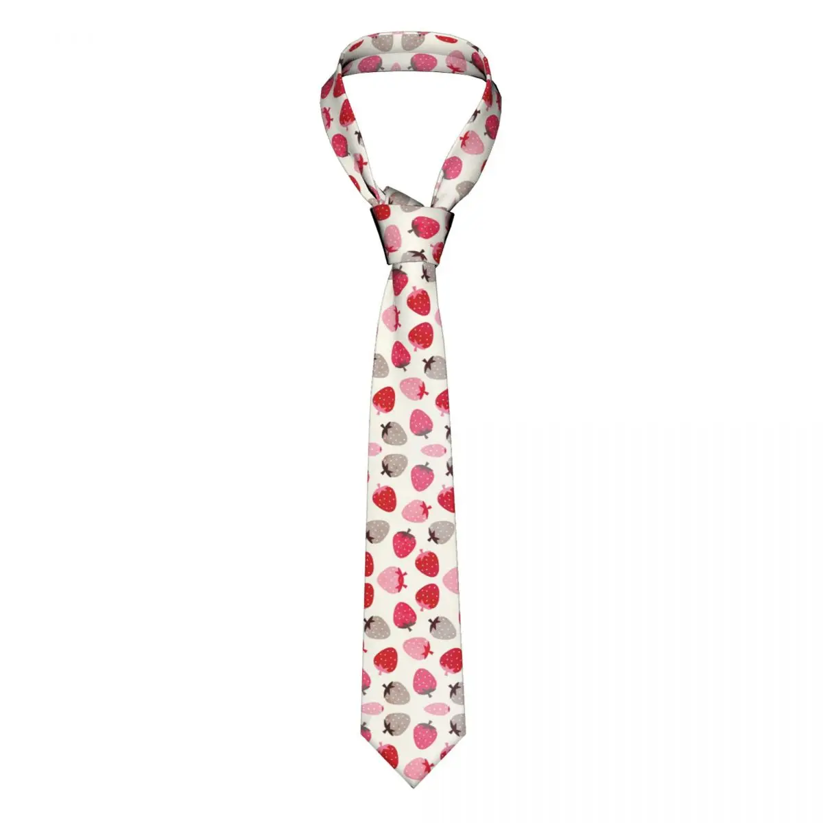 

Strawberry Fields Necktie Men Casual Polyester 8 cm Wide Vegan Neck Tie for Men Accessories Gravatas Wedding Accessories Office