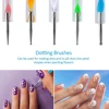 YIKOOLIN 5Pcs 2 Way Dotting Pen Tool Nail Art  Dot Paint Manicure kit for Embossing Pattern Clay Sculpting Nail Art 6