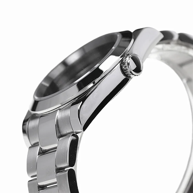 Watch Case Sapphire Crystal Presidential Strap For SEIK Nh35 Nh36 Movement 28.5mm Dial Assembled Watch