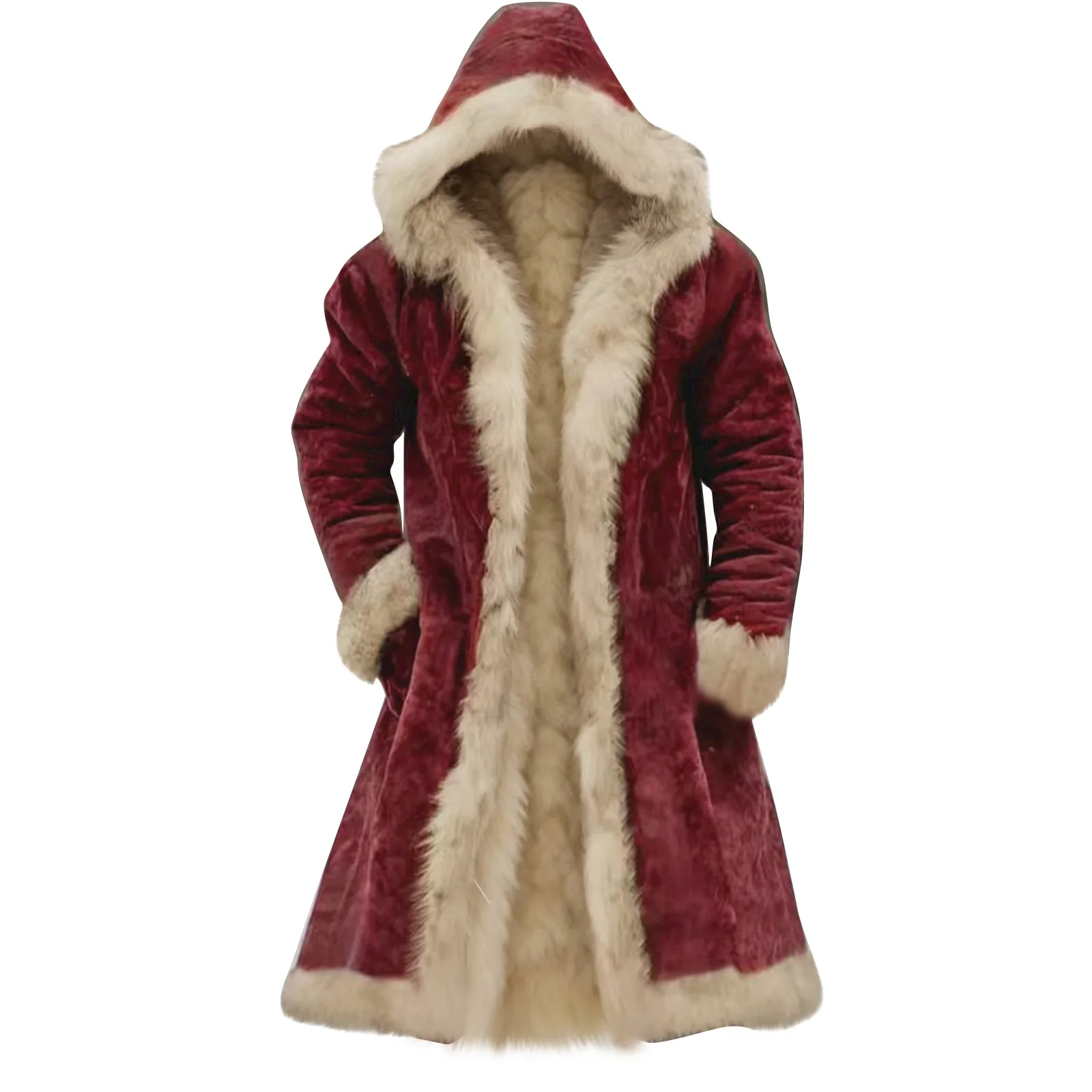 Men's Casual Long Coat Back View