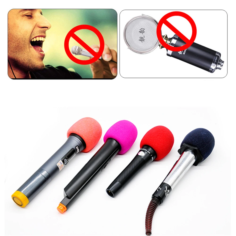 Microphone Windscreen Sponge Cover Headset Mic Foam Cover Protective Cap Colorful Microphone Windshield Foam 10PCS microphone cover microphone accessories microphone windscreen