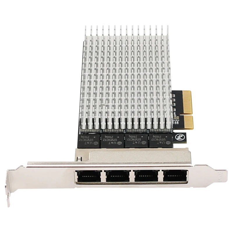 Realtek RTL8125B PCIe x4 이더넷 어댑터 NIC 네트워크 쿼드 포트 카드 2.5G 기가비트 이더넷 Lan 카드 10/100/1000/2500Mbps