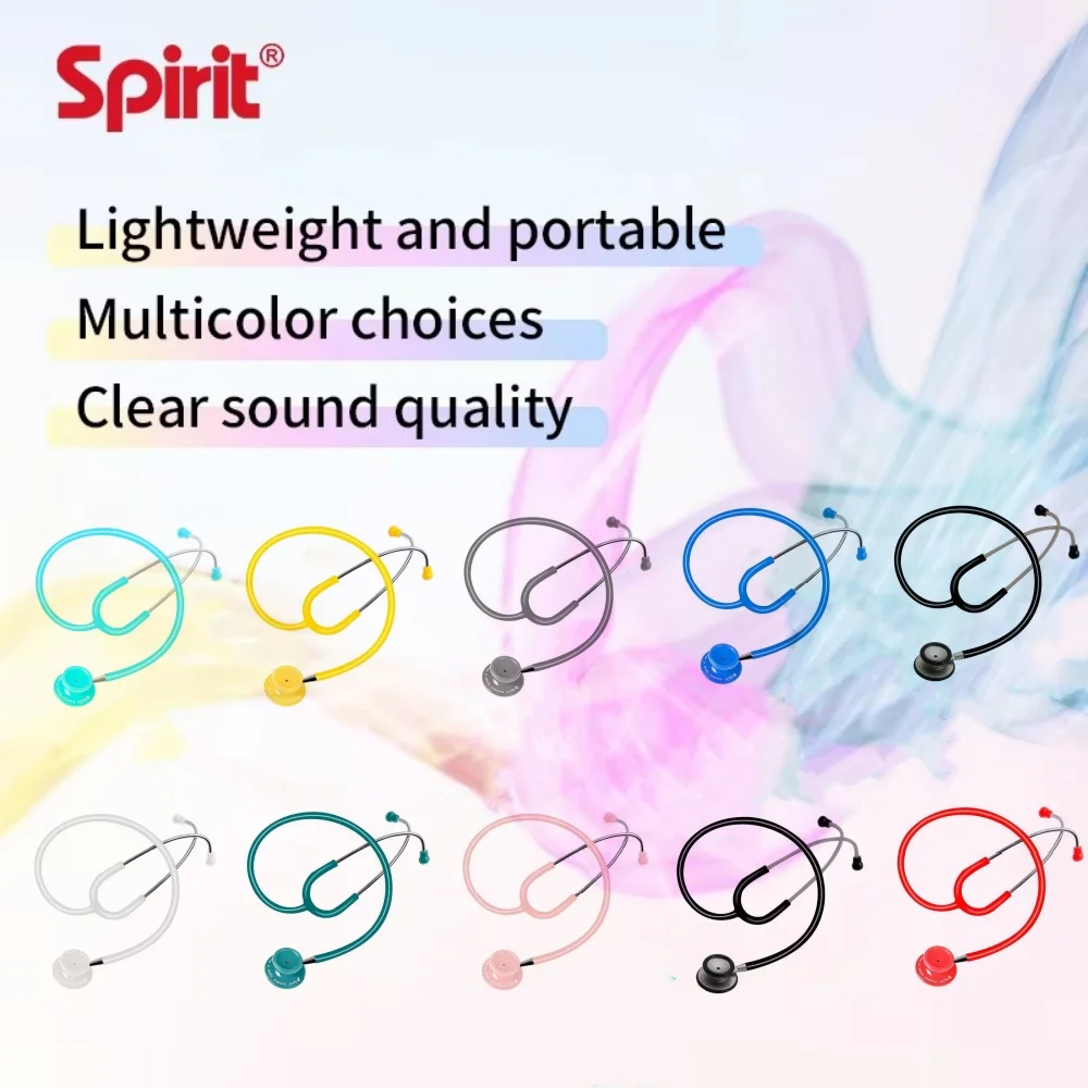 Spirit Medical Stethoscopes Lightweight Professional Cardiology Stethoscope Dual Fetal Heart Double Side Health Care