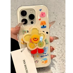 Adorable Cartoon Grip Stand Holder Hard Plastic Phone Case - Samsung S22 Plus (1)