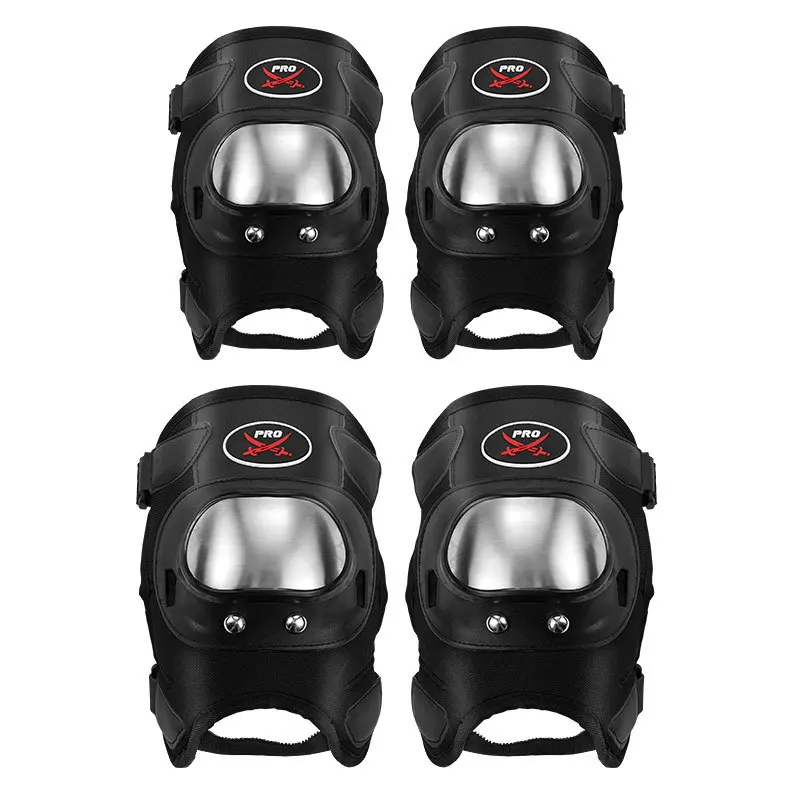 

4pc/Set Motorcycle Knee & Elbow Protective Pads Motocross Skating Knee Protectors Riding Protective Gears Pads Protection