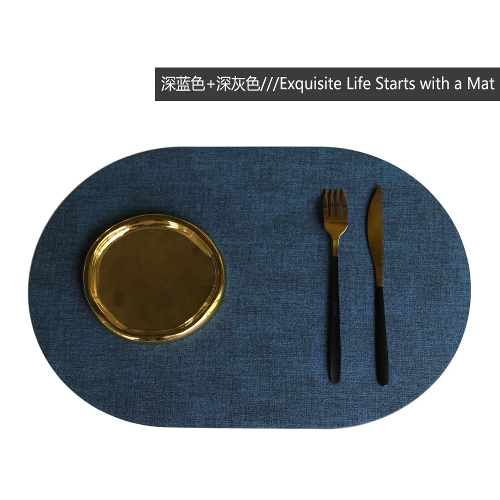 Tovagliette Rotonde In Ecopelle SvaTao – Set Da 4 – 51x30 Cm – Lavabili, Antiscivolo, Resistenti Al Calore (≤80°C) – Per Cucina E Esterni - 2