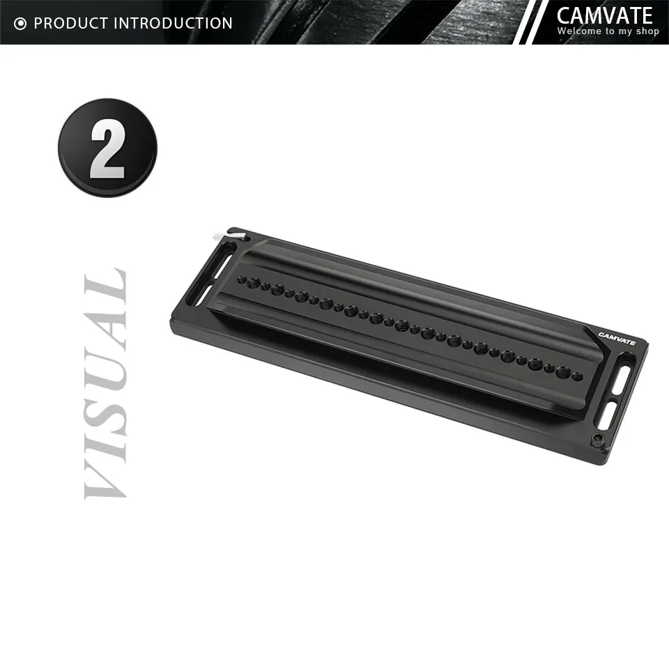 Multifunction Standard ARRI 12" Dovetail Bridge Plate With 1/4" Thread Screw For