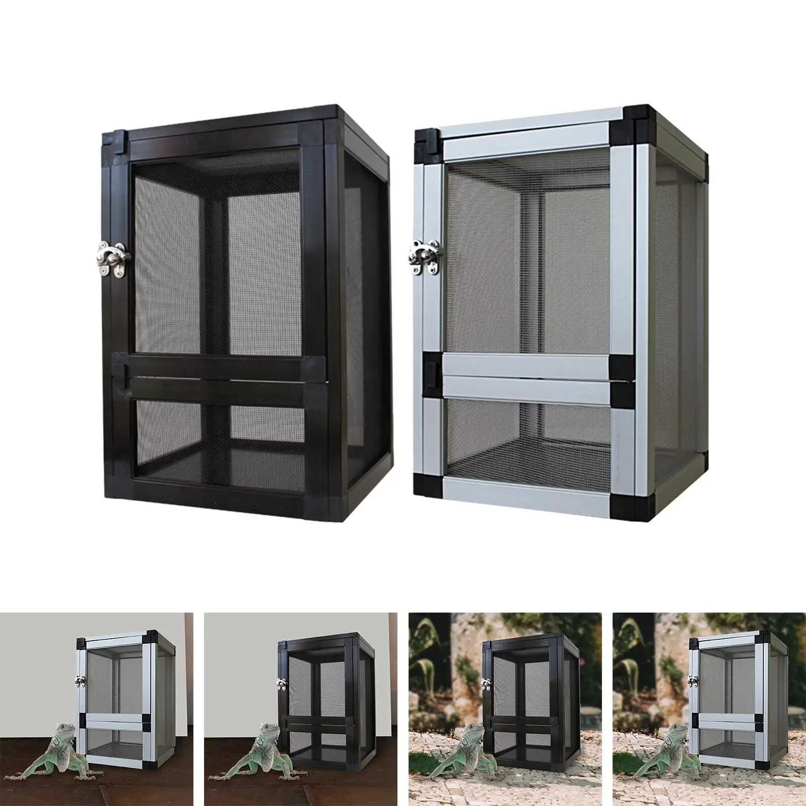 Breeding Box Reptile Tanks Air Screen Cages Reptiles Habitat Reptile Cage for Bearded Dragon Turtles Chameleons Gecko Gerbils Breeding Box Reptile Tanks Air Screen Cages Reptiles Habitat Reptile Cage for Bearded Dragon Turtles Chameleons Gecko Gerbils