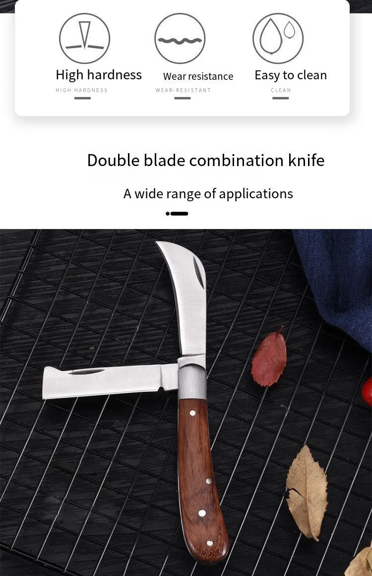 Description Picture 3 of itemFoldable Grafting Cutter Gardening Pruning Knife Tools Professional Bonsai Grafting Pruning Garden Pruning Seedling Tree Knife