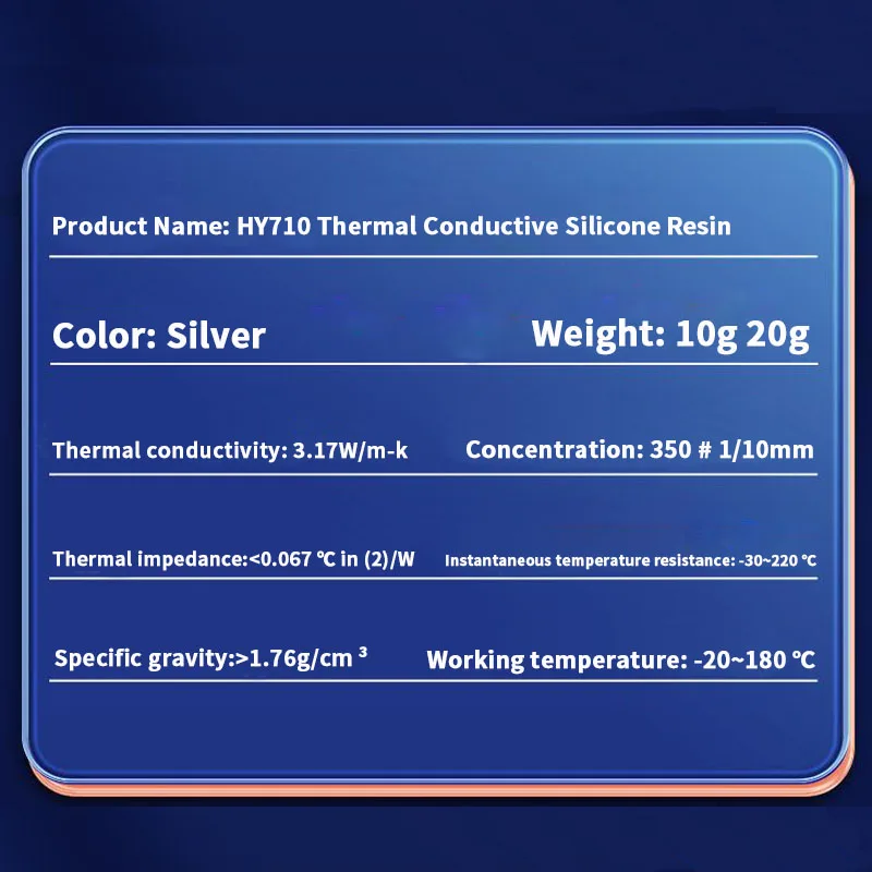 HY710 Thermal Conductive Silicone Grease for CPU and Graphics Card