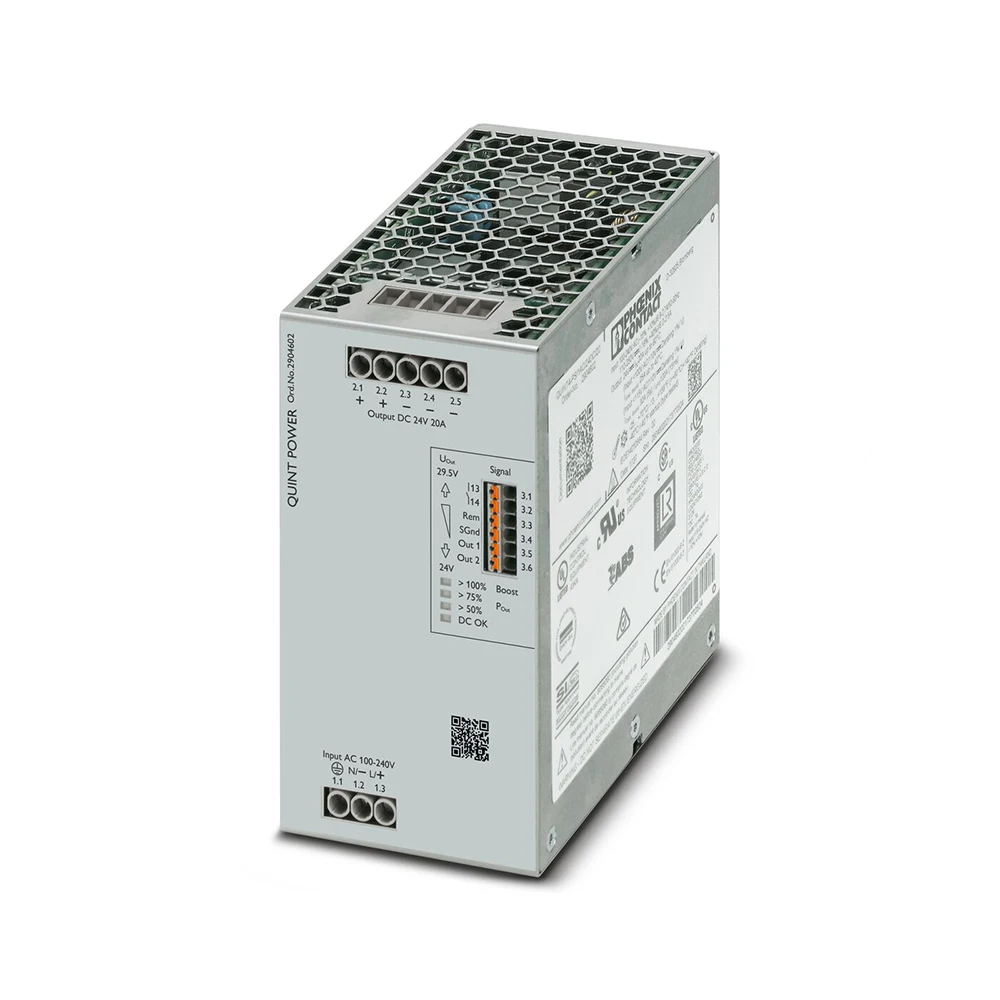 For Phoenix 2904602 QUINT4-PS/1AC/24DC/20 QUINT POWER Power Supply Output 24VDC/20A 4 For Phoenix 2904602 QUINT4-PS/1AC/24DC/20 QUINT POWER Power Supply Output 24VDC/20A - Image 2