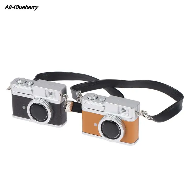 Mini Doll Camera Model Dollhouse Miniature Retro Camera Decor Toy Can