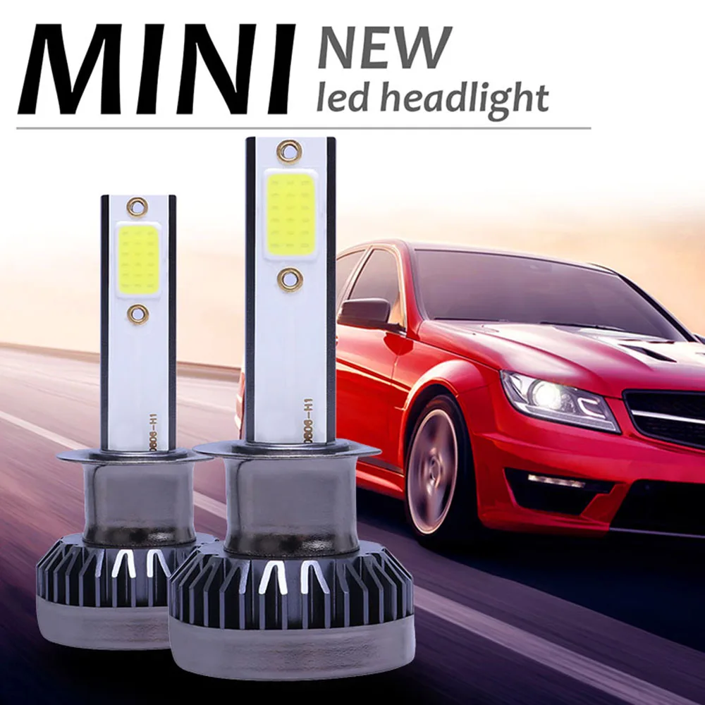 

LED Headlight High Power 90W H1 Turbo Lamp 6000K White COB Chip Car Light LED Bulb Auto Fog Light Car Accessories