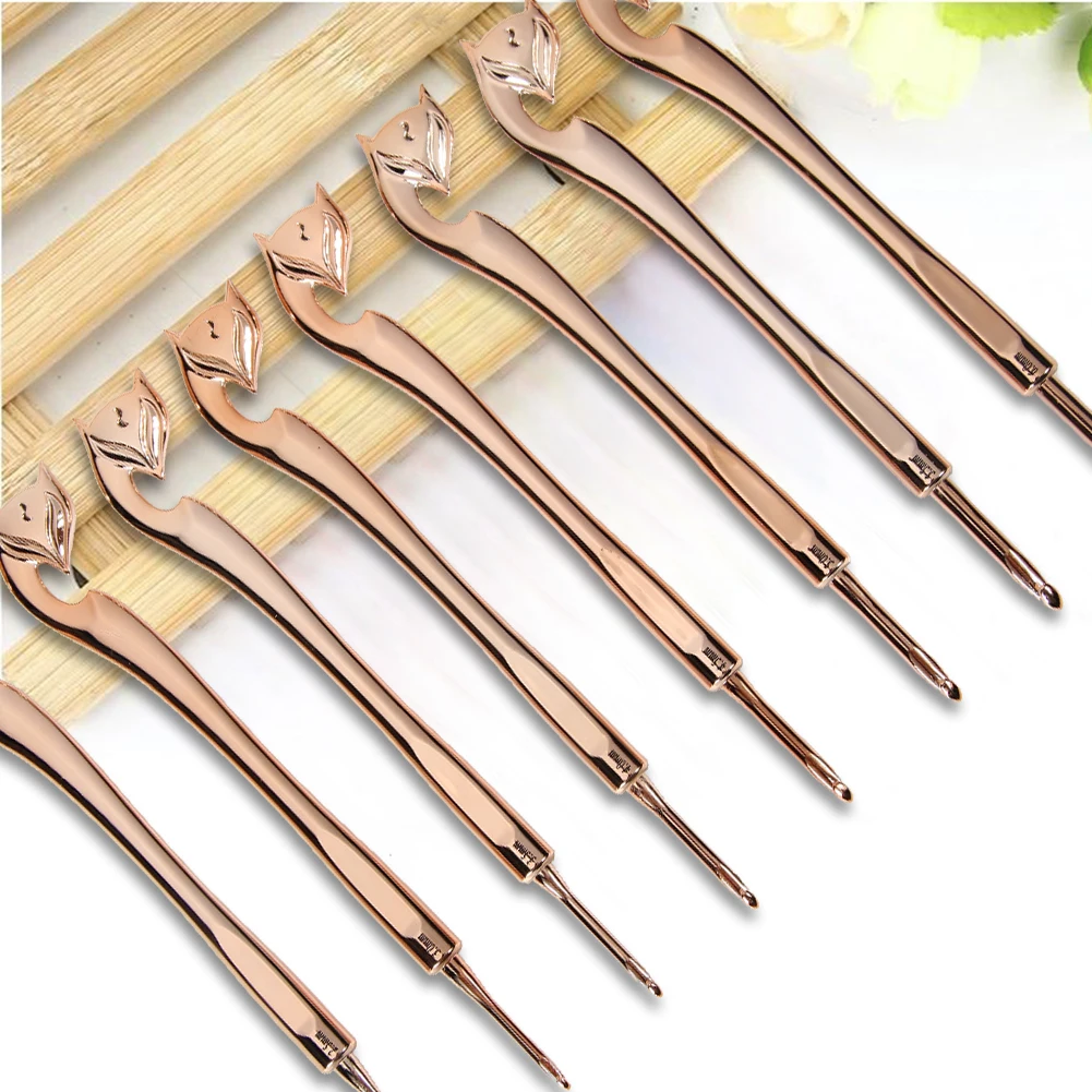 크로셰 후크 직조 공예 뜨게 바느질 바늘, DIY 직조 도구 키트, 세트당 8 개